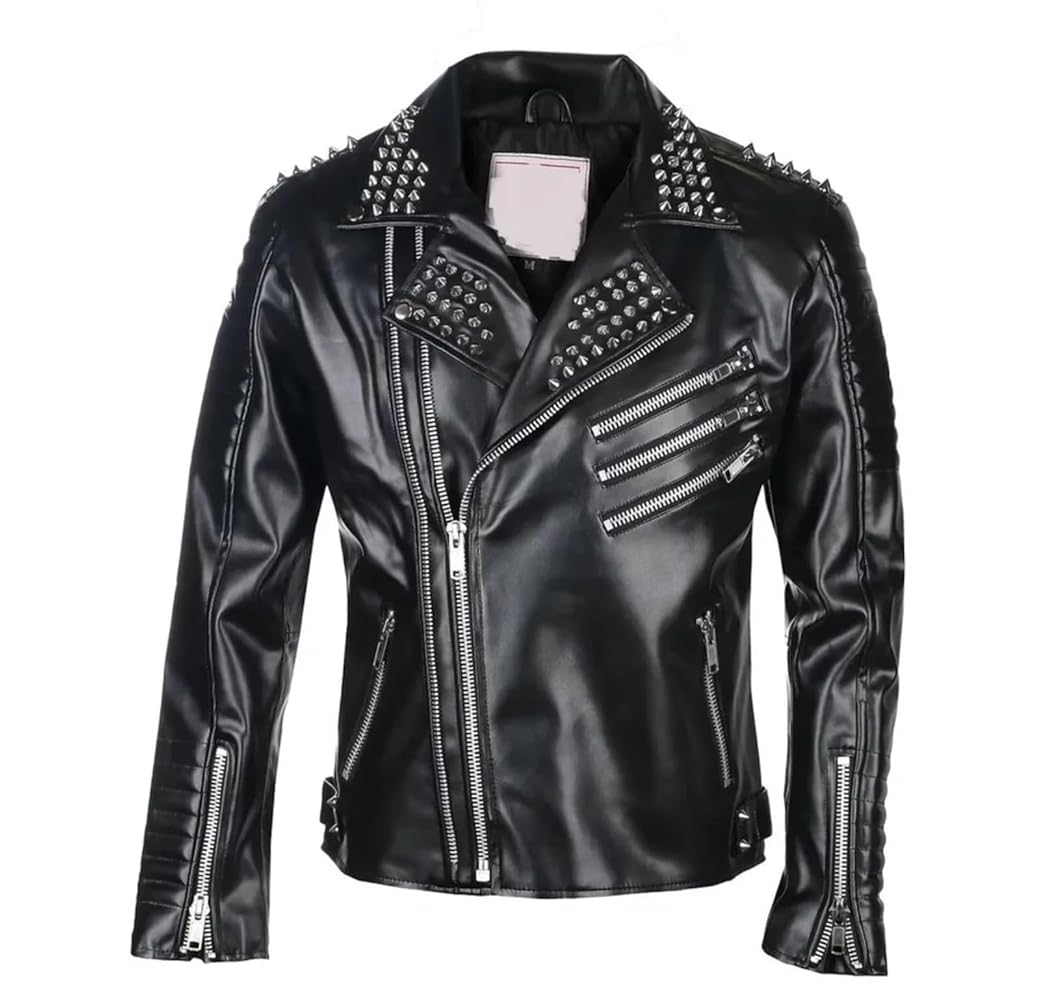 m.u × Oblada 1938 Black Leather Coating Horsehide Motorcycle Jacket - Black | Vintage-Style Moto Jacket